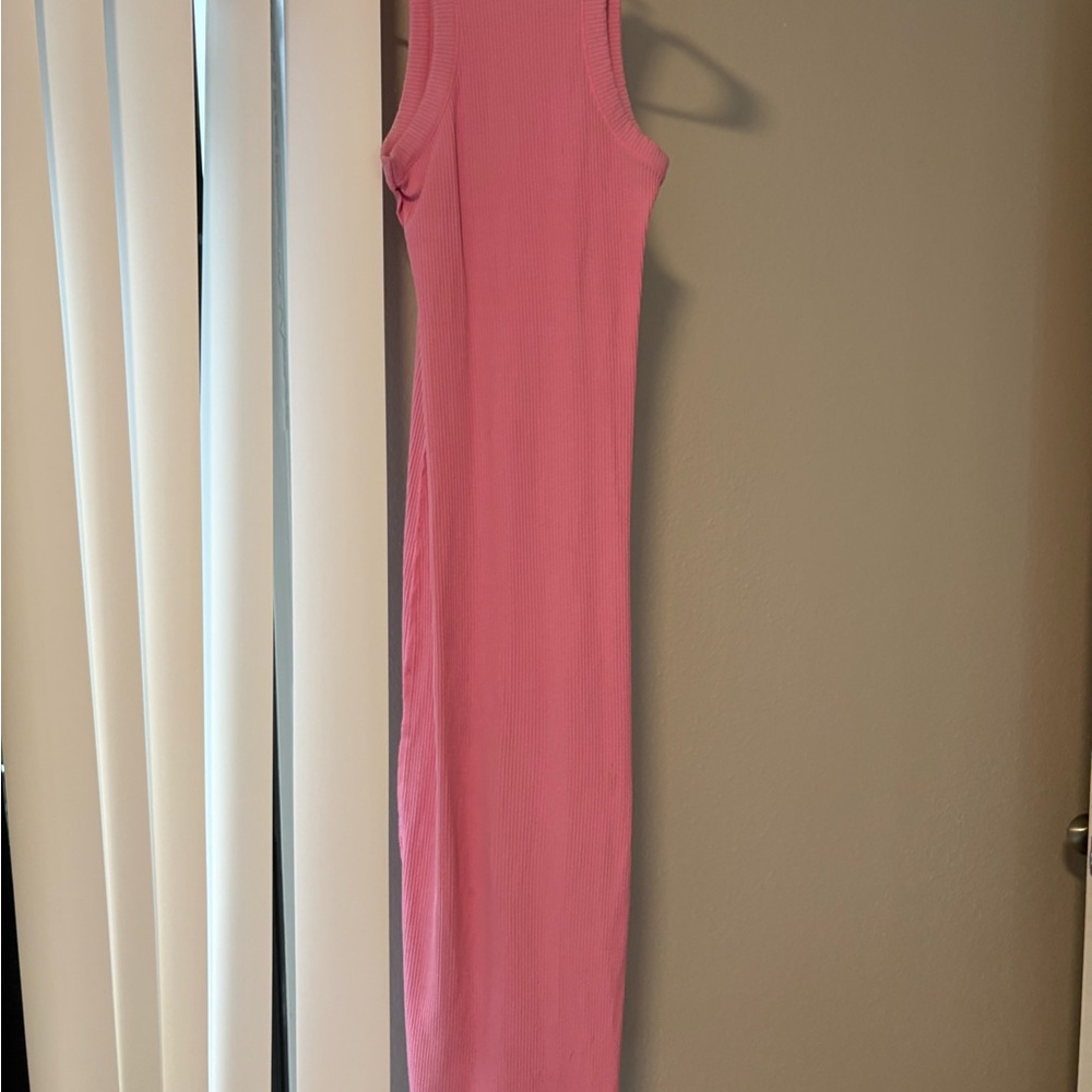PINK Victoria's Secret Pink Halter Bodycon Maxi Dress